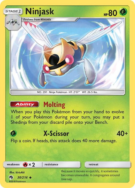 Ninjask - SM - Lost Thunder Pokémon trading card