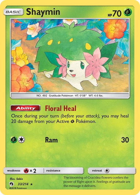 Shaymin - SM - Lost Thunder Pokémon trading card
