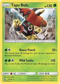 Tapu Bulu - SM - Lost Thunder (SM8) #37/214 - Holo Rare Pokémon Trading Card