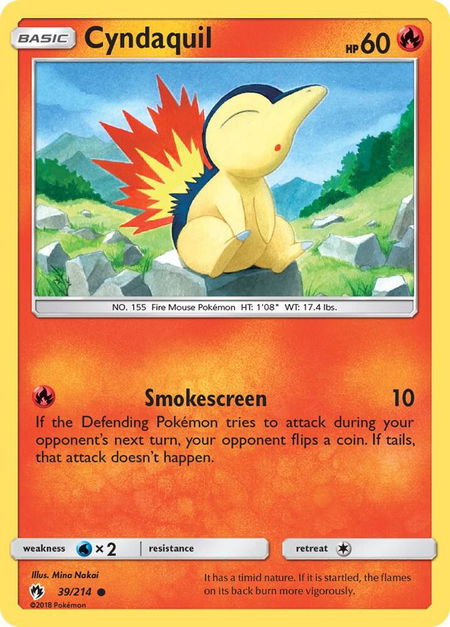 Cyndaquil (39) - SM - Lost Thunder Pokémon trading card