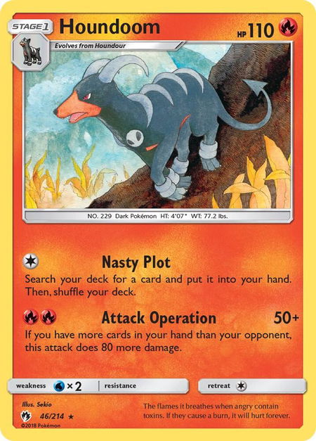 Houndoom - SM - Lost Thunder Pokémon trading card