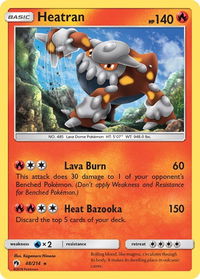 Heatran - SM - Lost Thunder (SM8) #48/214 - Holo Rare Pokémon Trading Card