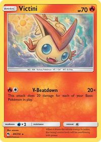 Victini - SM - Lost Thunder (SM8) #49/214 - Rare Pokémon Trading Card