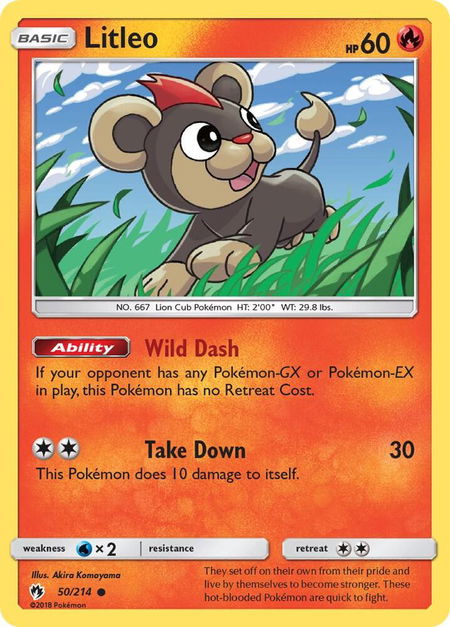 Litleo - SM - Lost Thunder Pokémon trading card