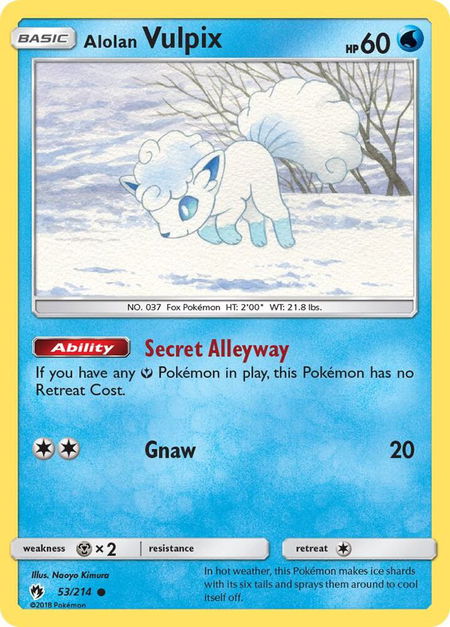 Alolan Vulpix - SM - Lost Thunder Pokémon trading card