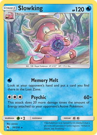 Slowking - SM - Lost Thunder (SM8) #55/214 - Rare Pokémon Trading Card