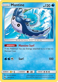 Mantine - SM - Lost Thunder (SM8) #58/214 - Uncommon Pokémon Trading Card