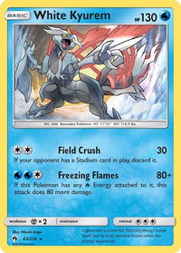 White Kyurem - SM - Lost Thunder (SM8) #63/214 - Holo Rare Pokémon Trading Card