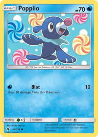Popplio (65) - SM - Lost Thunder (SM8) #65/214 - Common Pokémon Trading Card