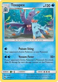 Toxapex - SM - Lost Thunder (SM8) #69/214 - Rare Pokémon Trading Card