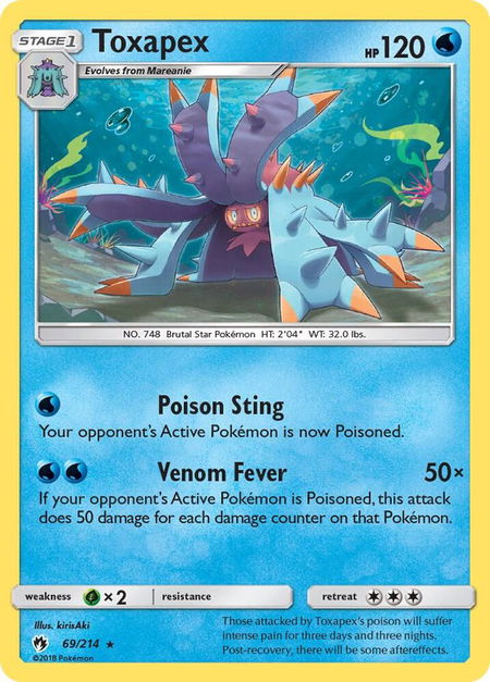 Toxapex - SM - Lost Thunder Pokémon trading card