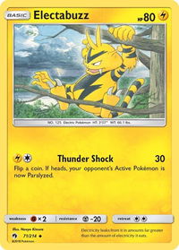 Electabuzz - SM - Lost Thunder (SM8) #71/214 - Uncommon Pokémon Trading Card