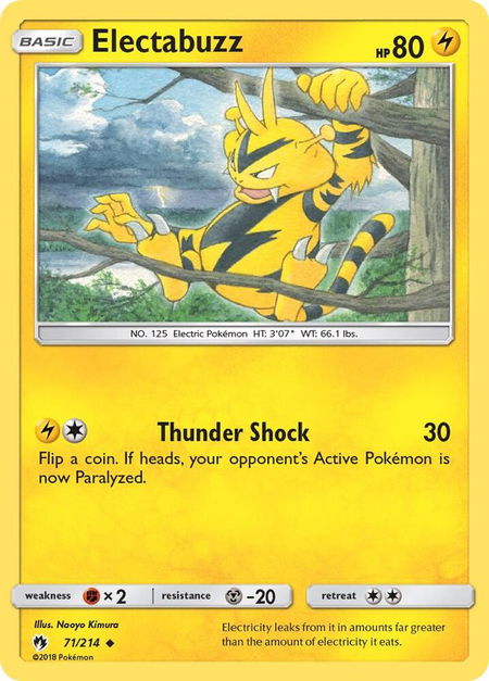 Electabuzz - SM - Lost Thunder Pokémon trading card