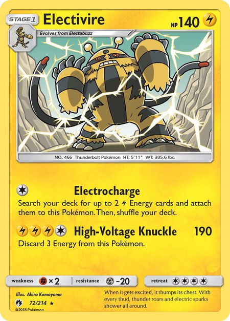 Electivire - SM - Lost Thunder Pokémon trading card