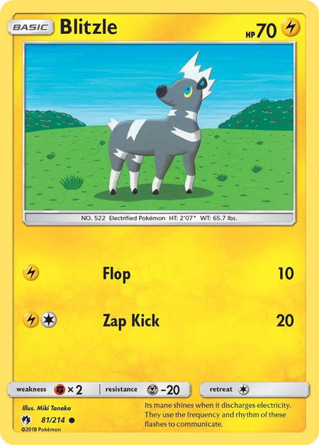 Blitzle - SM - Lost Thunder Pokémon trading card
