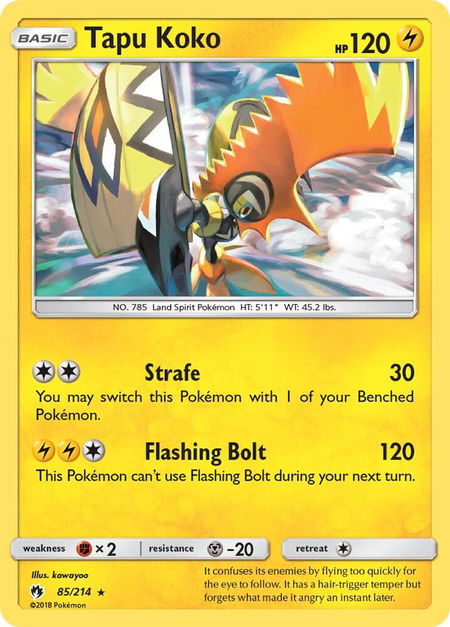 Tapu Koko - SM - Lost Thunder Pokémon trading card