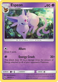 Espeon - SM - Lost Thunder (SM8) #89/214 - Rare Pokémon Trading Card