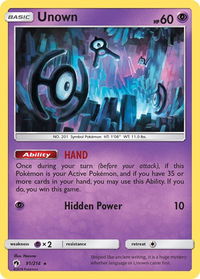 Unown (91) - SM - Lost Thunder (SM8) #91/214 - Rare Pokémon Trading Card