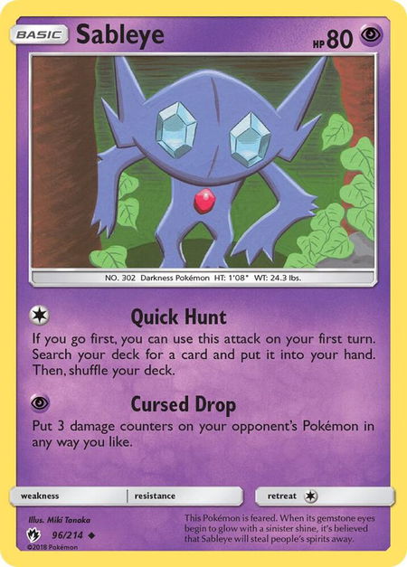 Sableye - SM - Lost Thunder Pokémon trading card