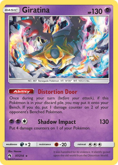 Giratina - SM - Lost Thunder Pokémon trading card