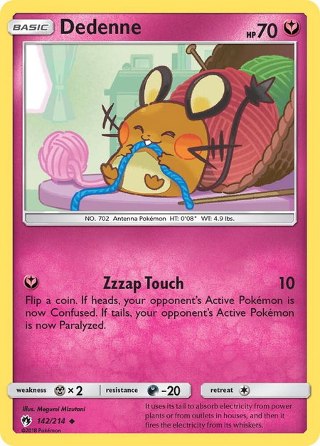 Dedenne (142) - SM - Lost Thunder Pokémon trading card