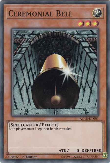 Ceremonial Bell - Advent Calendar 2018 YuGiOh trading card