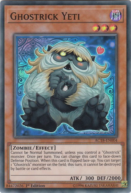 Ghostrick Yeti - Advent Calendar 2018 YuGiOh trading card