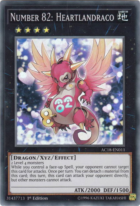 Number 82: Heartlandraco - Advent Calendar 2018 YuGiOh trading card