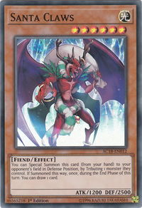 Santa Claws - Advent Calendar 2018 (AC18) #AC18-EN012 - Super Rare YuGiOh Trading Card