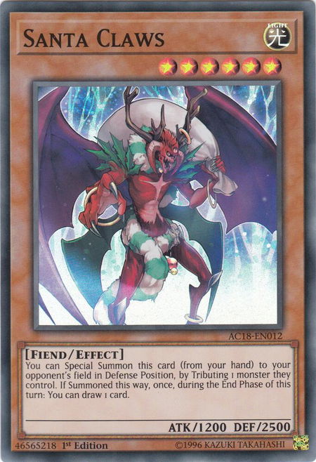 Santa Claws - Advent Calendar 2018 YuGiOh trading card