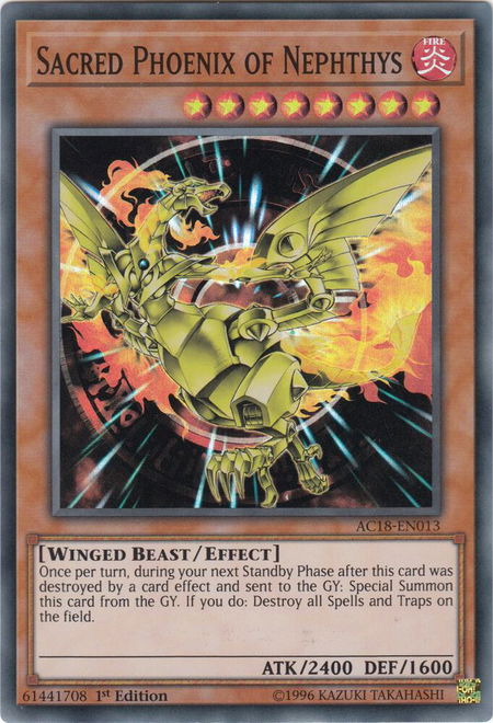 Sacred Phoenix of Nephthys - Advent Calendar 2018 YuGiOh trading card