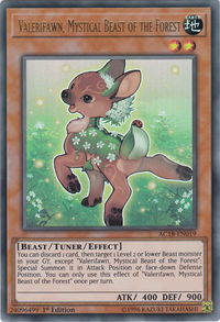 Valerifawn, Mystical Beast of the Forest - Advent Calendar 2018 (AC18) #AC18-EN019 - Ultra Rare YuGiOh Trading Card