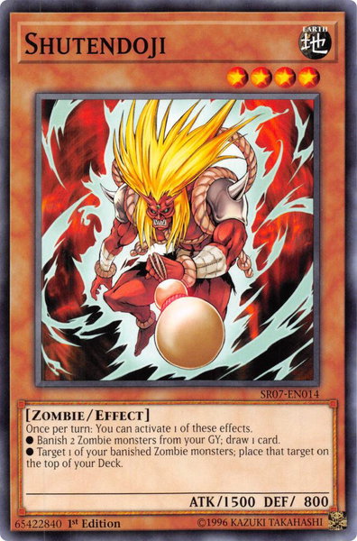 Shutendoji trading card from Structure Deck: Zombie Horde Shutendoji - Structure Deck: Zombie Horde YuGiOh trading card