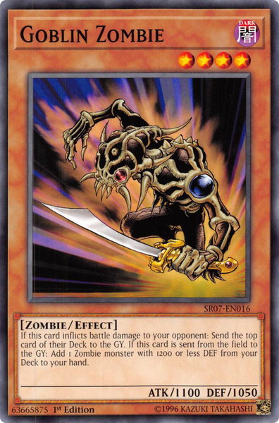 Goblin Zombie trading card from Structure Deck: Zombie Horde Goblin Zombie - Structure Deck: Zombie Horde YuGiOh trading card
