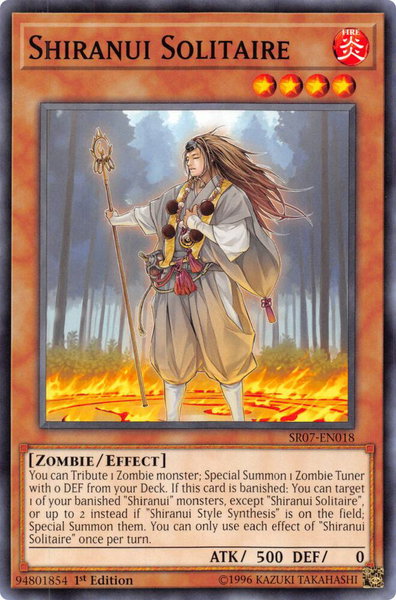 Shiranui Solitaire trading card from Structure Deck: Zombie Horde Shiranui Solitaire - Structure Deck: Zombie Horde YuGiOh trading card