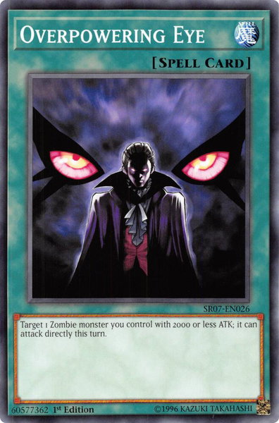 Overpowering Eye trading card from Structure Deck: Zombie Horde Overpowering Eye - Structure Deck: Zombie Horde YuGiOh trading card