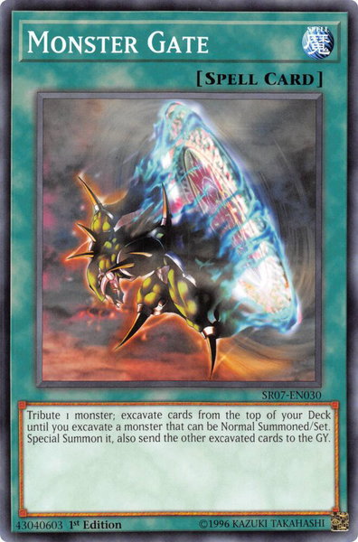 Monster Gate trading card from Structure Deck: Zombie Horde Monster Gate - Structure Deck: Zombie Horde YuGiOh trading card