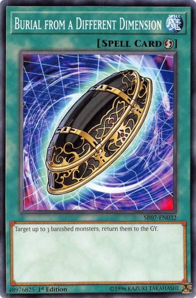Burial from a Different Dimension trading card from Structure Deck: Zombie Horde Burial from a Different Dimension - Structure Deck: Zombie Horde YuGiOh trading card