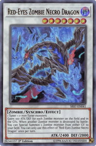 Red-Eyes Zombie Necro Dragon - Structure Deck: Zombie Horde (SR07) #SR07-EN041 - Ultra Rare YuGiOh Trading Card