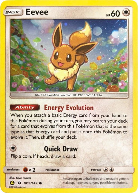 Eevee - 101a/149 trading card from Alternate Art Promos Eevee - 101a/149 - Alternate Art Promos Pokémon trading card
