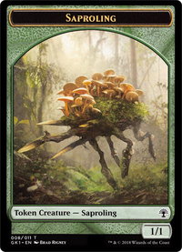 Saproling // Voja Double-Sided Token - Guilds of Ravnica: Guild Kits (GR1) #11 - Token Magic: The Gathering Trading Card