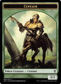 Centaur (007) // Elemental (010) Double-Sided Token - Guilds of Ravnica: Guild Kits (GR1) #10 - Token Magic: The Gathering Trading Card