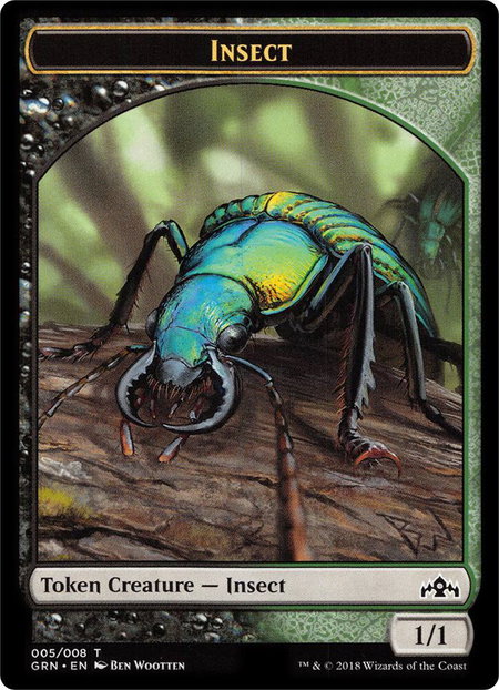 Insect // Saproling Double-Sided Token - Guilds of Ravnica: Guild Kits Magic: The Gathering trading card