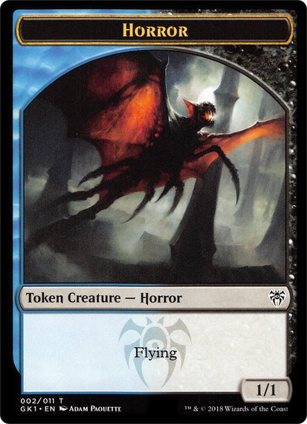 Horror // Copy Double-Sided Token trading card from Guilds of Ravnica: Guild Kits Horror // Copy Double-Sided Token - Guilds of Ravnica: Guild Kits Magic: The Gathering trading card