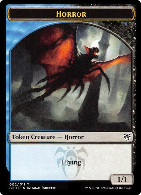 Horror // Copy Double-Sided Token - Guilds of Ravnica: Guild Kits Magic: The Gathering trading card