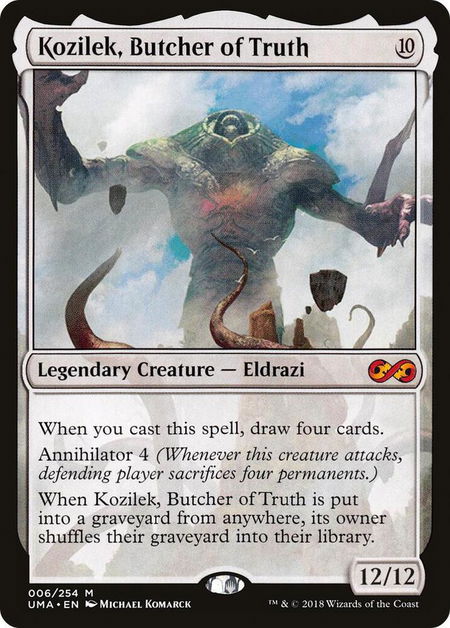 Kozilek, Butcher of Truth - Ultimate Masters Magic: The Gathering trading card