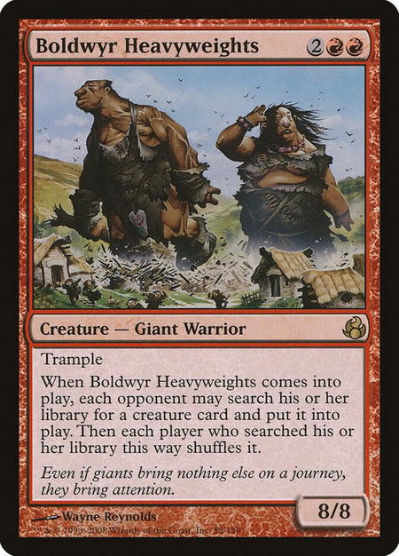 Boldwyr Heavyweights trading card from Morningtide Boldwyr Heavyweights - Morningtide Magic: The Gathering trading card