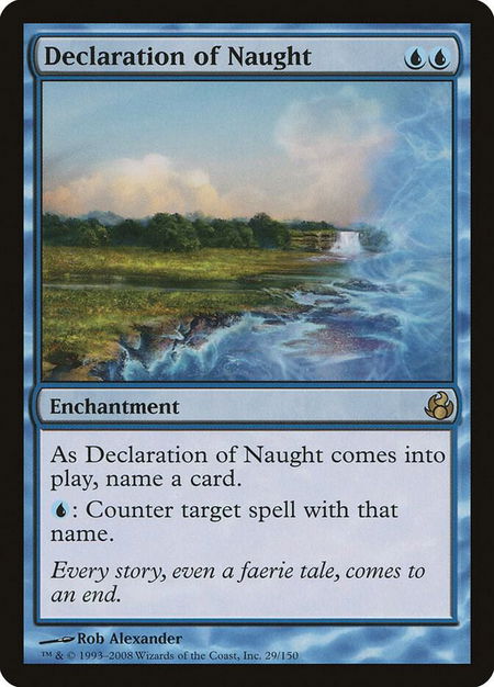 Declaration of Naught trading card from Morningtide Declaration of Naught - Morningtide Magic: The Gathering trading card