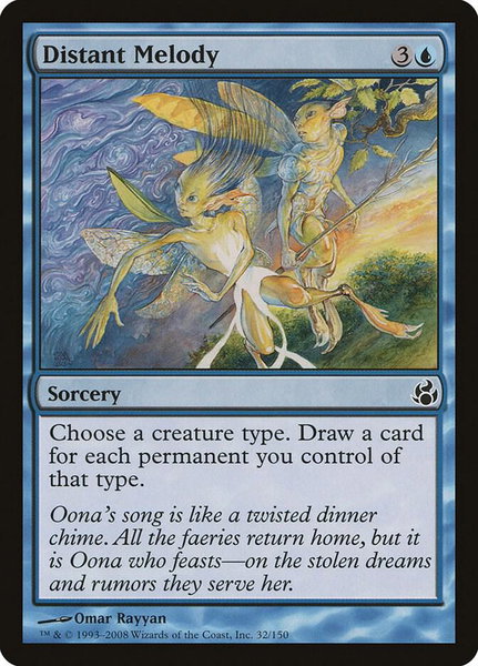 Distant Melody trading card from Morningtide Distant Melody - Morningtide Magic: The Gathering trading card