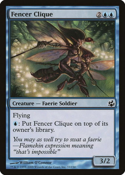 Fencer Clique trading card from Morningtide Fencer Clique - Morningtide Magic: The Gathering trading card